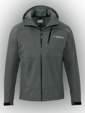 KUIU Axis Hybrid Men's Hooded Softshell Jacket - Charcoal Gray